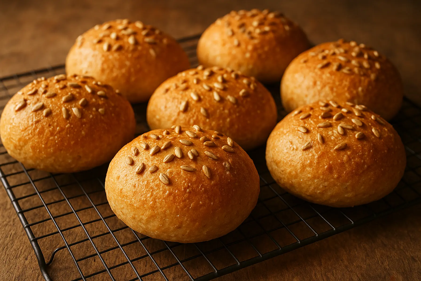 Aftensol gyldne rundstykker