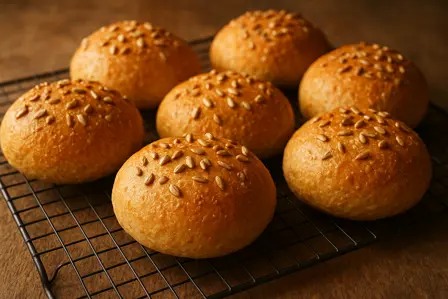 Aftensol gyldne rundstykker