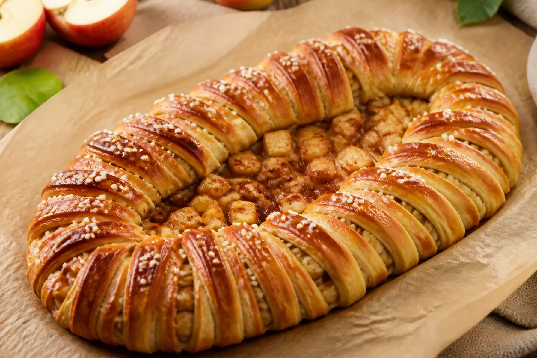Kanelkringle med æble