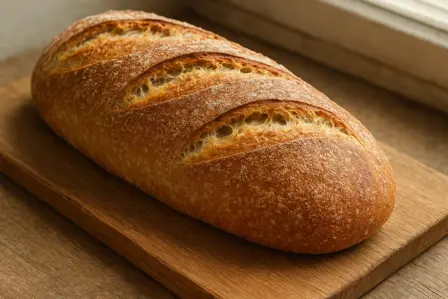 Kortgæret franskbrød