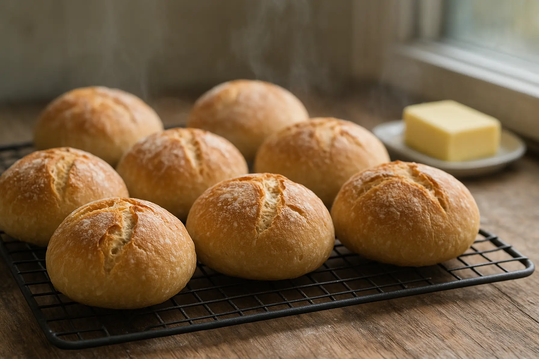 Letfoldede rundstykker