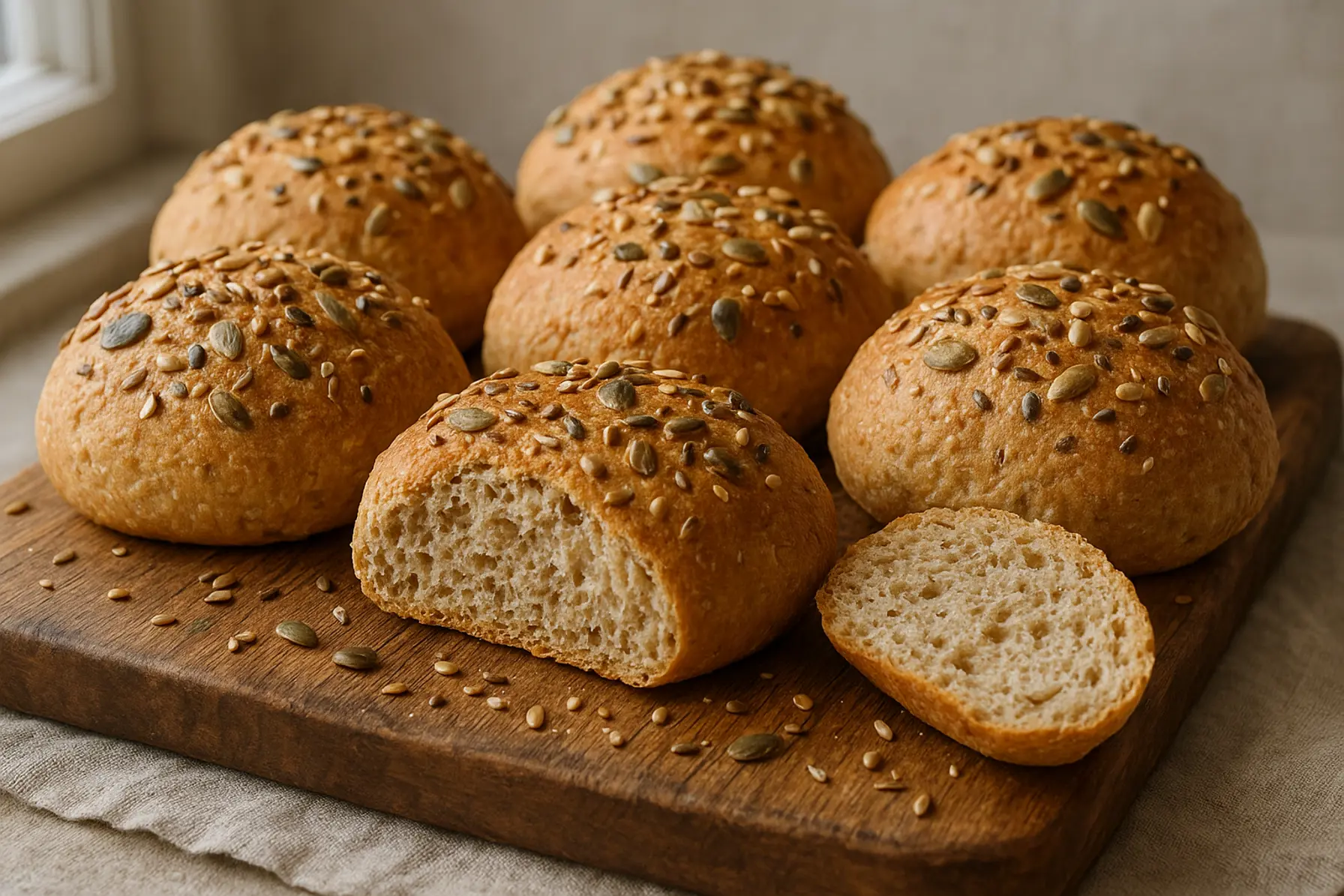 Lynhævede speltstykker