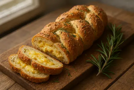 Rugflette med ost og rosmarin