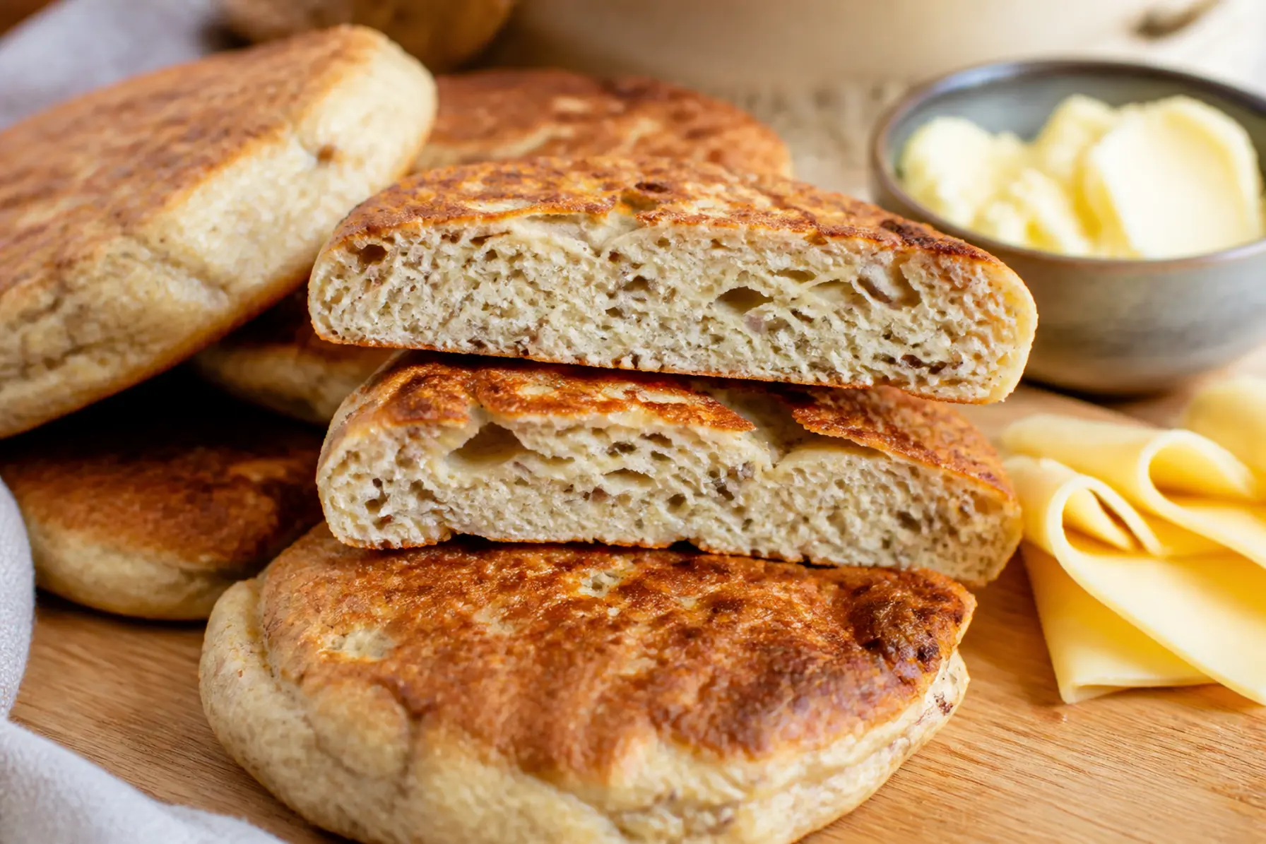 Saftige pandestykker med rugmel