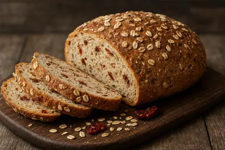 Soltørret tomat- og havrebrød