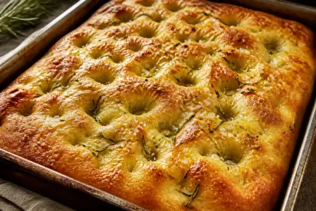 Sprød Kartoffelfocaccia med Rosmarin